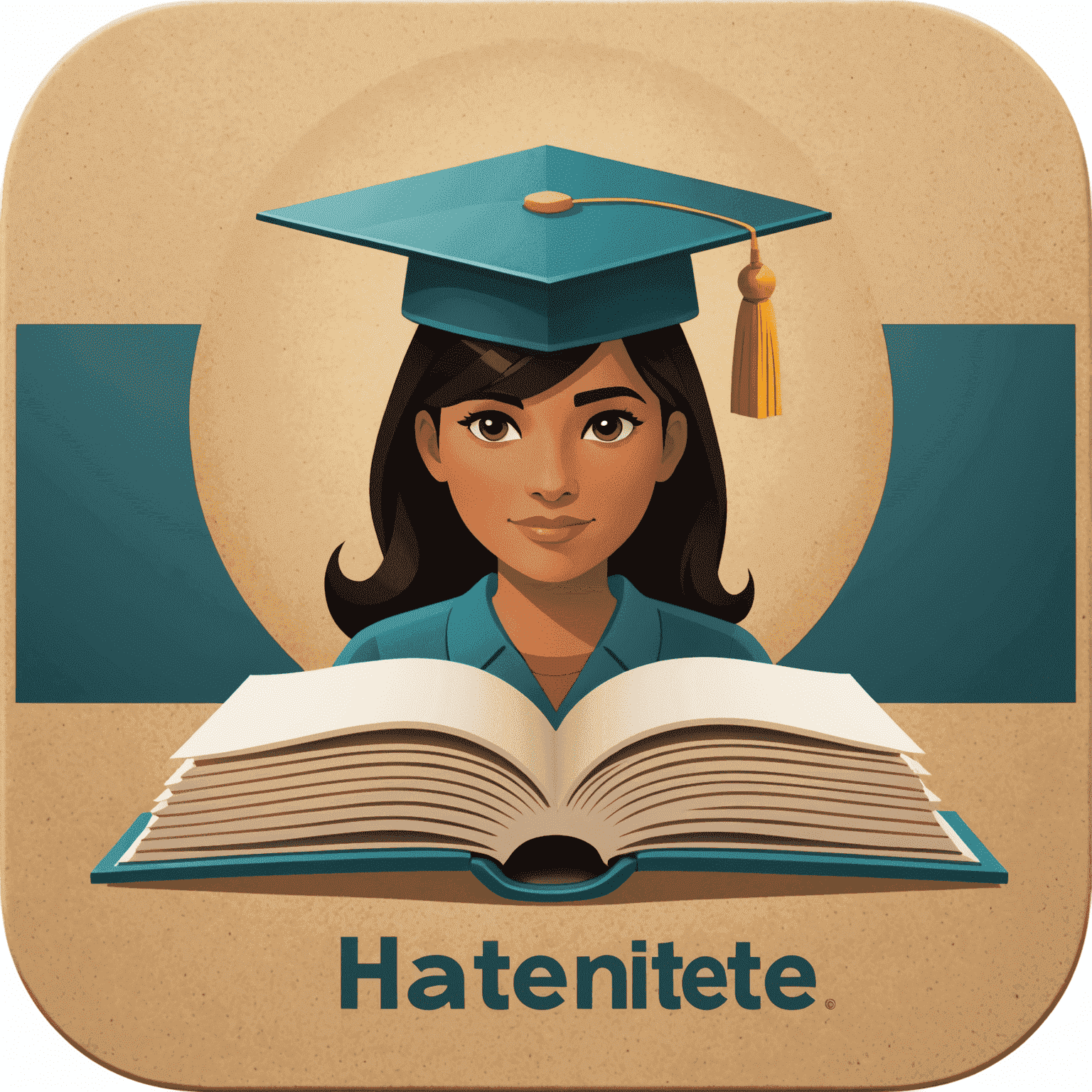 hatente_click logo - A stylized book with a mentor and student icon