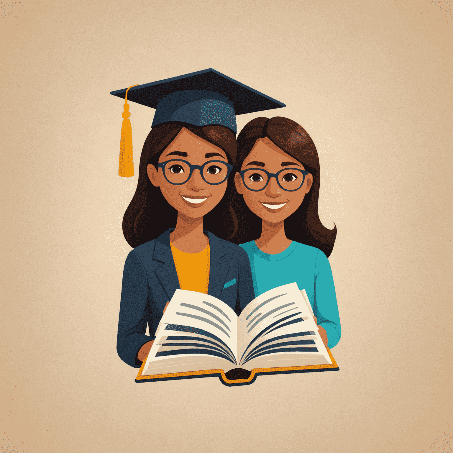 hatente_click logo - A stylized book with a mentor and student icon