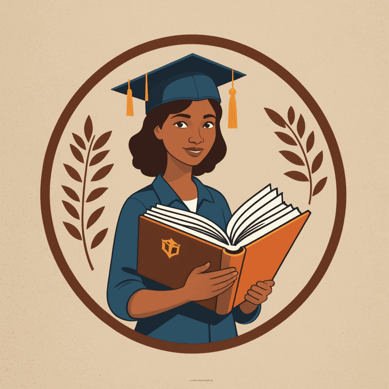 hatente_click logo - A stylized book with a mentor and student icon