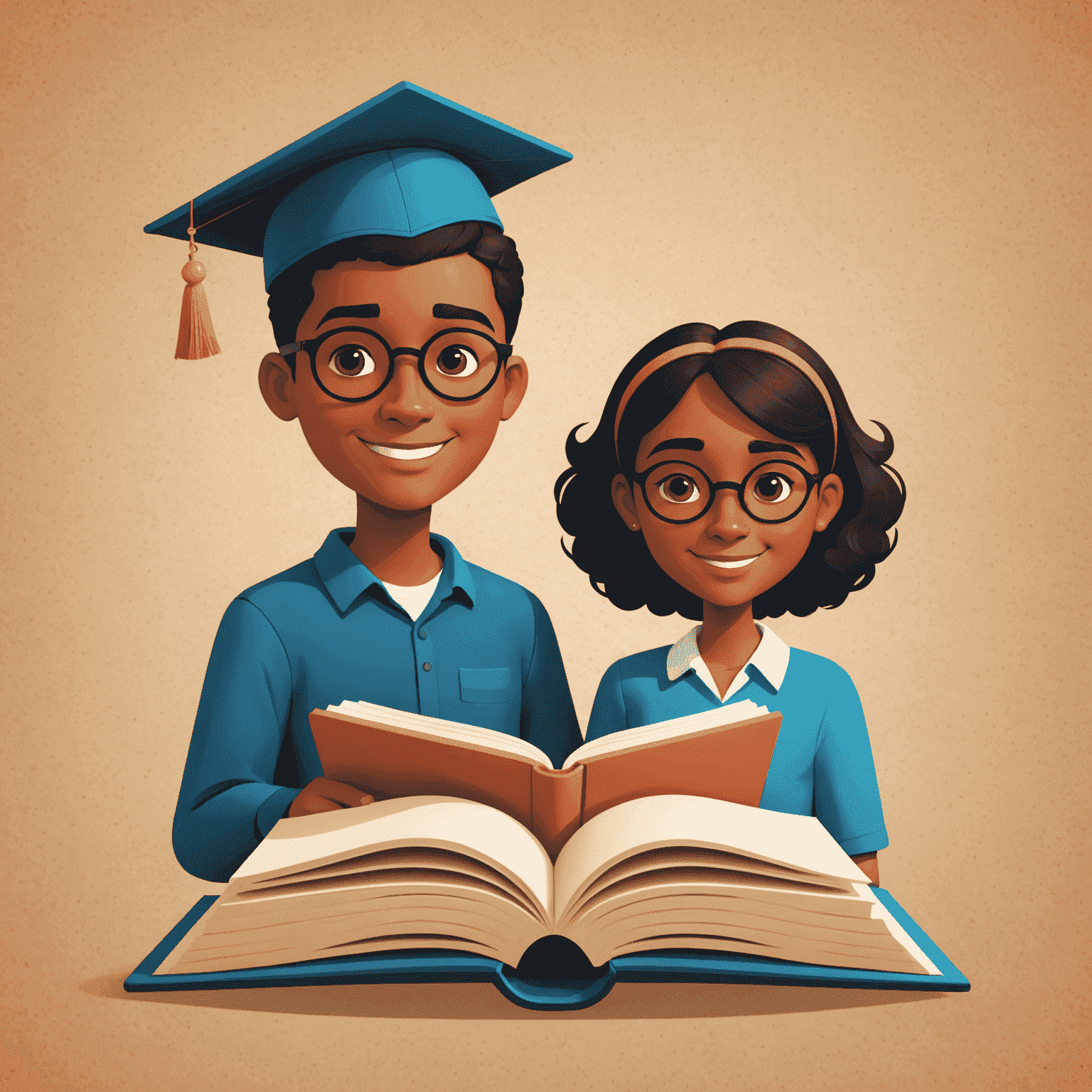 hatente_click logo - A stylized book with a mentor and student icon