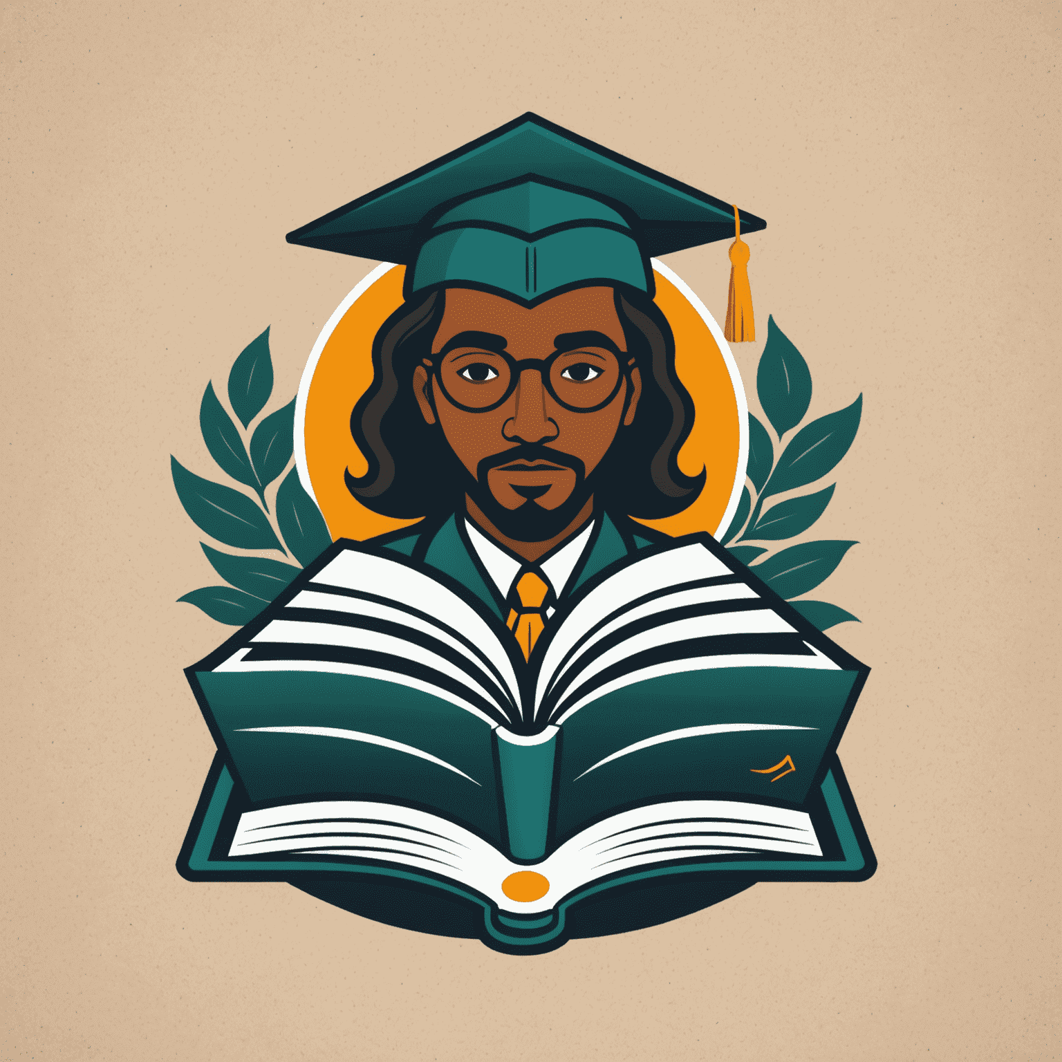 hatente_click logo - A stylized book with a mentor and student icon