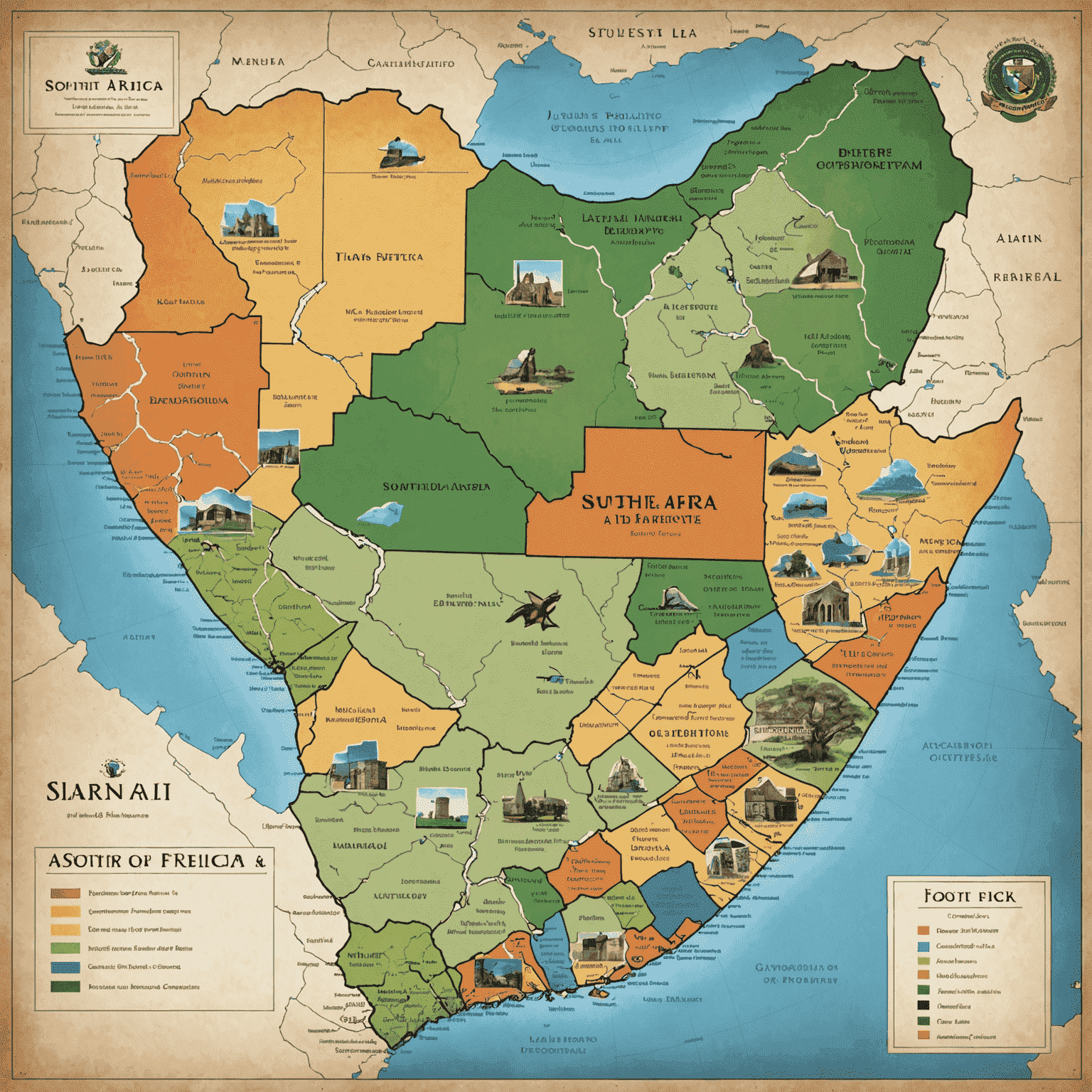 A map of South Africa highlighting various schools and educational programs supported by hatente_click, demonstrating the reach of EduReach